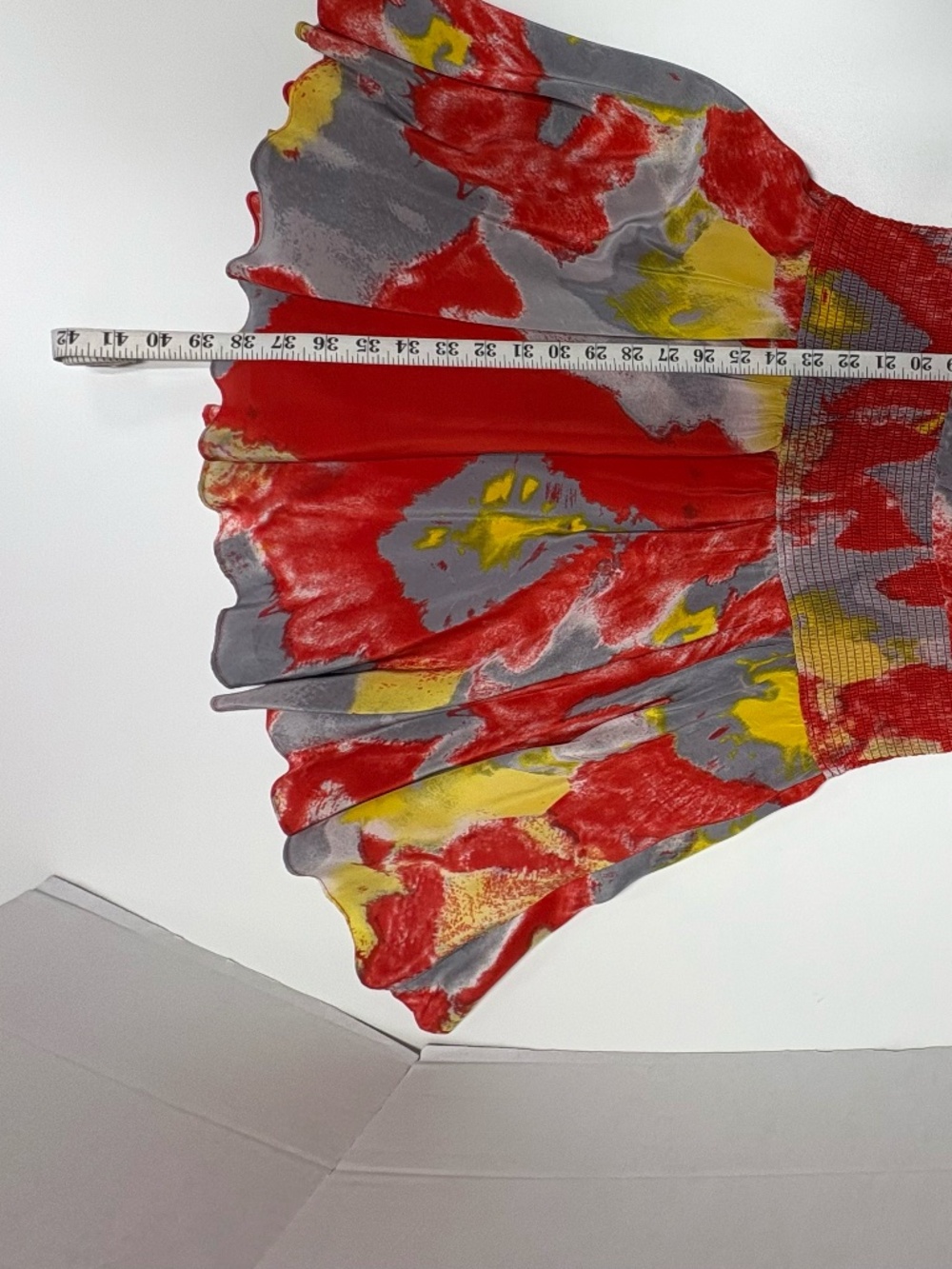 Halston Heritage Poppy Watercolor-Print Chiffon Mini Dress - Size S. - Picture 10 of 16
